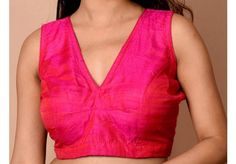 Beautiful Hot Pink Tapeta Silk Blouse In Front And Back V Neck And Sleevless, Indian Blouse, Wedding Blouse....  Fabric- Tapeta Silk Colour-Hot Pink V Neck Blouse Sleevless Blouse Back Open Blouse Padded Blouse Princess Cut Blouse Color may be silently different..  If you could include following info in the note to whenever you placed the order, you will got best matched blouse- bust- waist size- blouse length- sleeve length- sleeve loose- back neck length- V Shape Blouse Designs Front And Back, Fitted Sleeveless Vest For Wedding, Fitted V-neck Tank Top For Wedding, Padded V-neck Tank Top, Elegant Sleeveless Pink Blouse, Festive Sleeveless Wedding Vest, Festive Sleeveless Vest For Wedding, Festive Wedding Sleeveless Vest, Pink Sleeveless Blouse Piece For Wedding