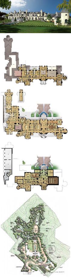 the plans and elevations for an apartment complex