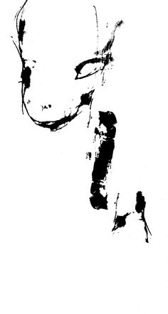 black ink on white paper with the word love written in it and an image of a man's face