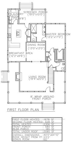 the first floor and second floor plan