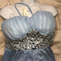 Brand New With Tags Speechless Dress Silver Blue Dress, Silver Blue, Fancy Dresses, Blue Dress, Dress Brands, Blue Dresses, Homecoming, Strapless Dress, Night Out