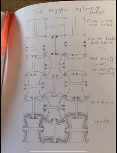 an open book with drawings on it and instructions for how to use the sewing machine