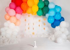 Avezano Color Balloon Bridge 1St Birthday Photography Backdrop-AVEZANO Shoot Backdrop, Balloon Rainbow, Photoshoot Background, Cake Smash Theme, Baby Boy Newborn Photography, Baby Backdrop, 1st Birthday Pictures, Rainbow Theme Party, Newborn Backdrop