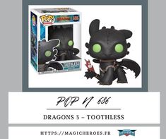 🐉✨ DRAGONS 3 – POP N° 686 – Toothless ✨🐉 Plongez dans l’univers magique de Dragons 3 avec cette figurine POP de l’adorable et courageux Toothless ! Parfaite pour les fans de l’intrépide Furie Nocturne et des aventures épiques de Harold. https://magicheroes.fr #disneyland #collectionneurs #shopping #merch #merchandising #Dragons3 #Toothless #FunkoPop #DreamWorks #CollectionGeek #FurieNocturne #POPMovies