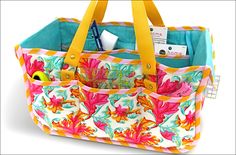 an image of a colorful bag with flowers on it