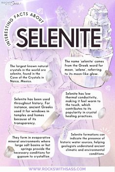 Unlock the calming and cleansing benefits of selenite with our comprehensive infographic! Dive into the tranquil world of this pristine crystal and learn how it can clear negative energy, enhance clarity, and support spiritual growth. Perfect for meditation spaces or as a peaceful addition to any room. Visit our website for more insights on how to incorporate selenite into your daily life. #Selenite #CrystalHealing #SpiritualGrowth #EnergyCleansing Selenite Affirmation, Witches Book, Crystal Meditation, Selenite Wands, Crystal Aesthetic