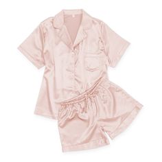 Women's Personalized Satin Pajama Sleepwear Set - Pink Blush Pajamas For Teens, Bridesmaid Gifts Unique, Silky Pajamas, Unique Bridesmaid, Satin Pajama, Satin Sleepwear, Set Style, Satin Pyjama Set, Sleep Set