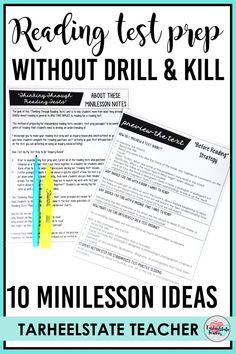 the text reading test prep without drill and kill