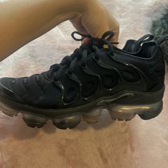 Used But Still In Good Condition Air Vapormax Plus, Nike Air Vapormax Plus, Shoes Nike Air, Air Vapormax, Nike Air Vapormax, Shoes Nike, Nike Black, Black Nikes, Nike Shoes