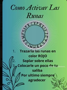 a poster with the words in spanish and an image of a sunburst on it