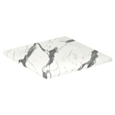 a white and black marble plate on a white background