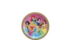 the disney princess plates are on display for everyone to see in their home or office