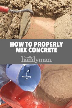 how to properly mix concrete with handyman