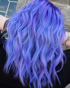 Hair Wax Color, Hair Wax, Purple Hair, A Woman, Wax, Purple, Hair, Blue, Color