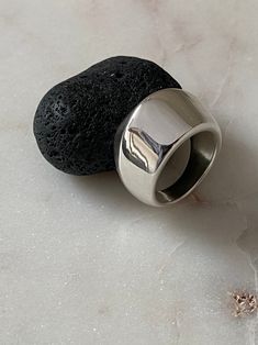 This sculptural dome ring is hollow, making for a lightweight and comfortable wear. Solid sterling silver with a polished finish. Stacker Rings, Dome Ring, Gold Gifts, Domed Ring, Jewelry Inspo, Rings Statement, Ring Necklace, Shop Necklaces, Ring Earrings