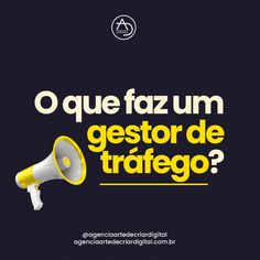 a poster with the words que faz um gestor de trafgeo?