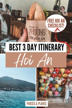 the best 3 day itinerary in hoi an, where you can find all kinds of things to see and eat