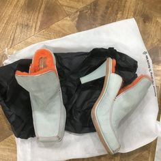 Ugg X Eckhaus Latta Collection Shearling Mules Size 12 Ftts Worn Indoors Only For Short Time Eckhaus Latta, Shoes Ugg, Womens Uggs, Mule Clogs, Ugg Shoes, Blue Orange, Clogs, Color Blue, Size 12