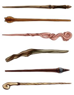 an image of different types of harry potter wands on white background with clipping area for text