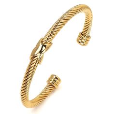 PRICES MAY VARY. 💕The twisting fashion design of the bracelet is suitable for any type of clothes or skin. Bracelets may make sense. Beautiful objects are very suitable for wearing every day. 🌻Bracelets will not cause allergies. 18K gold plating is stronger, more durable, and is not easy to fade. Very suitable for party, date, wedding, daily use, anniversary, Mother's Day, Christmas, etc. 🌹Adjustable bracelets: suitable for big hands and small wrists. Simple and classic design, this simple an Big Hands, Cable Bracelets, Wire Bangles, Beautiful Objects, Twisted Wire, Elegant Bracelet, Cross Jewelry, Bracelets For Women, Look Alike