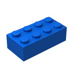 a blue lego block sitting on top of a white surface