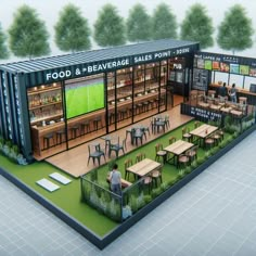 Food Stall Design, Container Restaurant, Container Cafe, Sport Bar, Outdoor Restaurant Design, Small Cafe Design, Container Bar, Cafe Shop Design, Kiosk Design