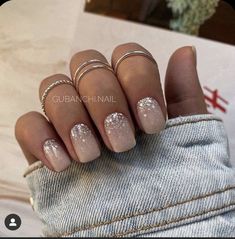 Champagne Nails, Bridesmaids Nails, Unghie Sfumate, Subtle Nails, Cute Gel Nails, Bride Nails, Neutral Nails, Dipped Nails