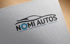 the logo for nomi autos is shown on top of a piece of paper