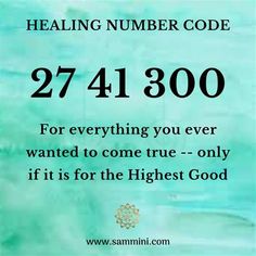 Healing Number Codes, Switch Words For Good Health, Divine Healing Codes