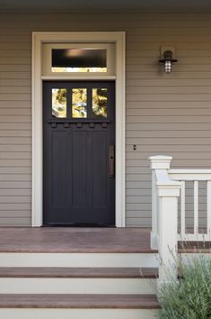 Simple and classic, these letters and numbers are perfect for use on your mailbox, home, jet skis, boats and more. They are coast guard and 911 approved. Hillman 3-in Reflective Silver Number 1 | 840780 House With Black Front Door, Grey House Blue Door, Blue Door Gray House, Blue Door Exterior, Navy Door, Navy Front Door, Black Front Door, Blue Front Door, Front Door Makeover