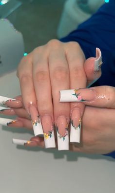 Drip Nails, Long Acrylic Nails Coffin, Long Square Acrylic Nails, Bling Acrylic Nails, Acrylic Nails Coffin Short, Square Acrylic Nails, Fire Nails, Pretty Acrylic Nails