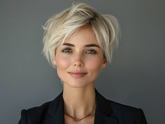 Pixie Haircut Ideas, Longer Pixie Haircut, Haircut Long, Hair Styles For Women, Angled Bob, Edgy Short Hair, Long Pixie, Short Bob Haircuts, Haircuts For Fine Hair