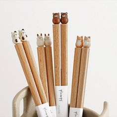 "Feel free to check out \"About LittleSureThing\" in the link below and find out more products on our own website. https://www.etsy.com/shop/LittleSureThing?ref=simple-shop-header-name&listing_id=1121861425 Wooden chopsticks with different styles. Most of the chopsticks are 22.5cm.  Made in Japan Not recommended for Dishwasher uses" Wooden Chopsticks, Neko Cat, Wooden Animals, Wood Sizes, Unique Animals, Animal Sculptures, Chopsticks, Shiba Inu, Meal Time