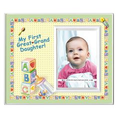 a baby's first great grandson photo frame