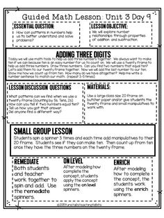 the three levels of guided math lessons for students to use in their homeschool