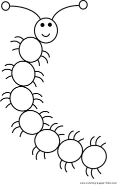 the letter z is for caterpillar coloring page