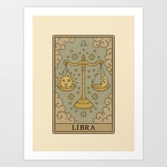 Libra - Tarot Card Art Print by Thiago Correa Libra Tarot Card Tattoo, Libra Tarot Card, Correa Art, Libra Aesthetic, Libra Sun, Tarot Card Art, Libra Art, Tarot Card Tattoo, Libra And Taurus