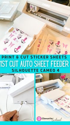 the print and cut sticker sheets are being used to make auto sheet feeders