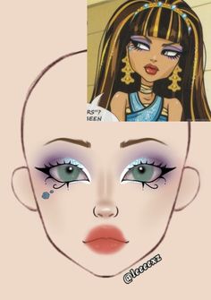 Preshower Makeup, Makeup Masquerade, Creepy Costume, Monster High Makeup, Monster High Halloween, Monster High Costume, Makeup Charts