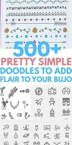 50 + pretty simple doodles to add flair to your bud