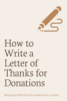 the cover of how to write a letter of thanks for donations by non profits information