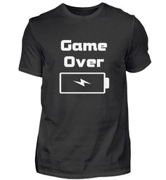 a black t - shirt that says game over with an electric charger on it