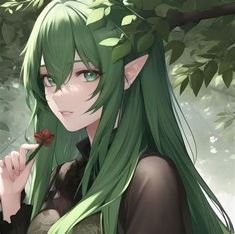 Green Hair Anime Elf. There are any references about Green Hair Anime Elf in here. you can look below. I hope this article about Green Hair Anime Elf can be useful for you. Please remember that this article is for reference purposes only. #green #hair #anime #elf Dnd Green Hair, Anime Oc Female Green Hair, Green Hair Character Design, Green Hair Anime, Anime Green Hair, Elf Images, Green Hair Girl, Anime Red Hair, Green Core