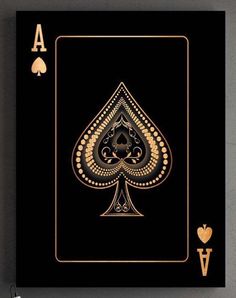 a black and gold ace playing card