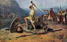 David the Sheperd becomes David the King by the Lord's Good Favor... And the Forefather of Jesus David Kills Goliath, Arc Of The Covenant, King Pic