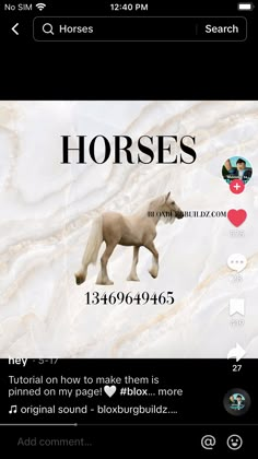 the horse is on the phone screen and it looks like he's walking away