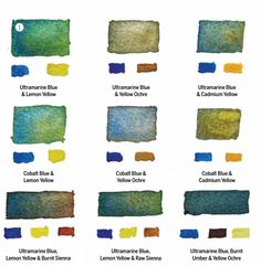 the different shades of watercolor paint