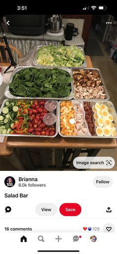 the food is displayed on the table for people to see it in their cell phone