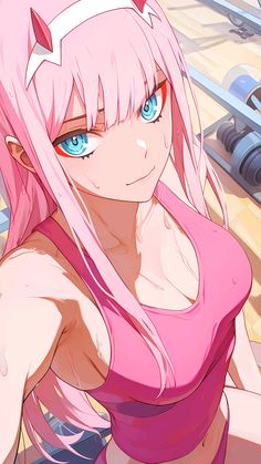 Female Character Concept, Wallpaper Animes, Comic Art Girls, 5 Anime, Zero Two, Animated Images, Darling In The Franxx, Chainsaw Man, Anime Background