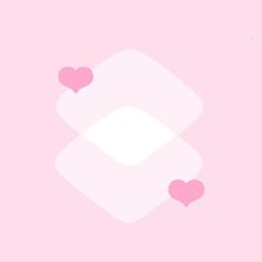 two hearts on a pink background